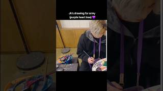 JK`s Drawing for army (purple 💜 heart tree#jungkook #ytshorts #btsjungkookoneshot #bts 😄😄😄😘😊 #bts