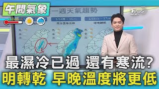 最濕冷已過 還有寒流?明轉乾 早晚溫度將更低｜TVBS新聞 @TVBSNEWS02