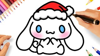 COMMENT DESSINER CINNAMOROLL NOËL FACILE 💗🎄 SANRIO