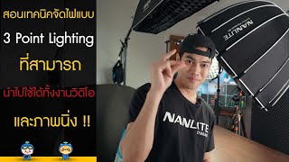 สอนเทคนิคจัดไฟแบบ 3 Point Lighting ที่สามารถนำไปใช้ได้ทั้งงานวิดิโอ และ ภาพนิ่ง