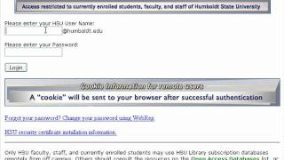 Access Library Databases from Off-campus