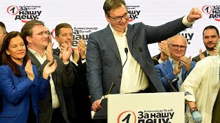 Serbia election: President Vucic declares landslide win in controversial parliamentary vote