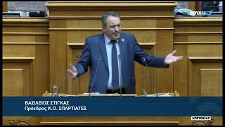 ΑΣΤΡΑΨΕ ΚΑΙ ΒΡΟΝΤΗΞΕ  Ο ΒΑΣΙΛΗΣ ΣΤΙΓΚΑΣ ΣΤΗ ΒΟΥΛΗ -11-4-2024