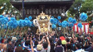 2014 平成26年 灘のけんか祭り（宵宮） 中村屋台 登場