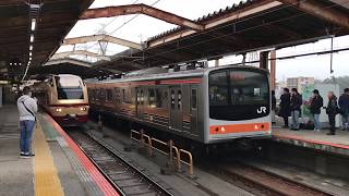 [Japan Railway]武蔵野線205系5000番台M35西船橋発車 Musashino Line Type 205 Train Departing Nishi-Funabashi