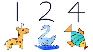 How to Draw Animals From Numbers | Easy and Simple Ideas | 1 to 9 Number Drawing for Kids