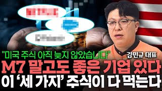 미국 주식 아직 늦지 않았습니다. 이 '세 가지' 주식 놓치면 후회하실 겁니다. (김민규 대표)