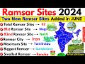 Ramsar Sites 2024 | Ramsar Sites in India 2024 | New Updated List | Current Affairs 2024 English