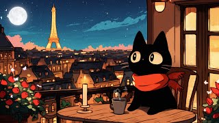 Lofi Night Vibes 🌃 Cozy Café in Paris ☕ Chill Beats for a Relaxing Night