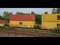 trains cn double stack at ile perrot with rail fans ben lomon and elton mcfall