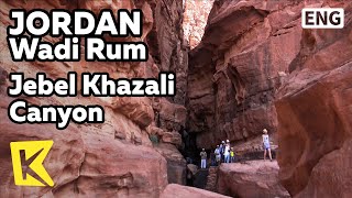 【K】Jordan Travel-Wadi Rum[요르단 여행-와디럼]붉은 사막에 솟은 제벨 카잘리 협곡/Jebel Khazali/Desert/Canyon/Rock