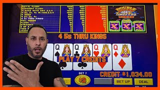 🤑Crazy Video Poker QUADS! #casino #videopoker #lasvegas