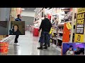 ccreacts too lospollostv and his dad react to myhouseisdirty prank strangers at home depot