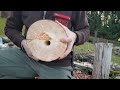 diy schwedenfackel mit handbohrer diy swedish torch with hand drill outdoor bushcraft