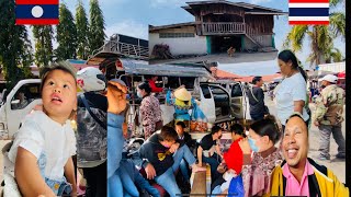 🇹🇭🇱🇦อัพเดทการเดินทางไปลาวชมที่ขึ้นรถโดยสารในตำนานถึงปัจจุบันถึ่งบ้านแม่หมอนแล้วครับ03/02/66