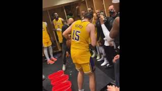 The lakers showered AUSTIN REAVES in the lockerroom after his game winning👏