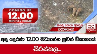 අද දෙරණ 12.00 මධ්‍යාහ්න පුවත් විකාශයේ සිරස්තල...- 2025.01.24