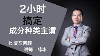 七.复习回顾 【2小时搞定句子成分、种类和主谓一致】