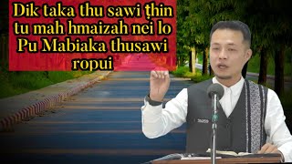 Pu Mabiaka hian tu mah hmaizah a nei lo! A sawi dik fak fak ṭhin asin| ST Lalbiaksanga thusawi ropui