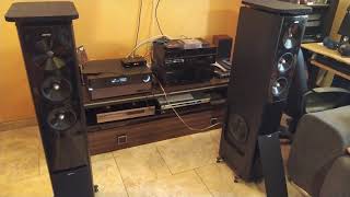 Jamo s606 and Harman Kardon amplifier,and Sony cdp, speakers cable Chords clearway carnival.