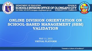 Uncut SDO Online School Based Management (SBM) Orientation