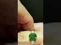 1.24ct genuine santa terezinha emerald in 10k solid white gold ring