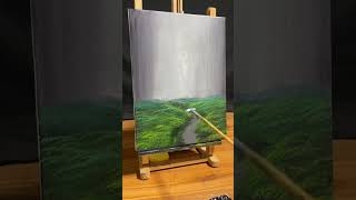 Como pintar un hermoso paisaje  #arte #drawing #art #viral #dibujo #pintura #parati #acrílico