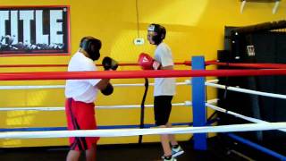 Hasaam and Kelly Davis in the ring at Koncrete Gym Scottsdale