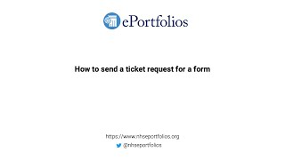 How to send a ticket request for a form