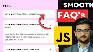 Animated FAQ Section | Mini Project Accordion using JavaScript