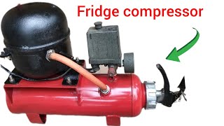 I made an air compressor from a large capacity fire extinguisher