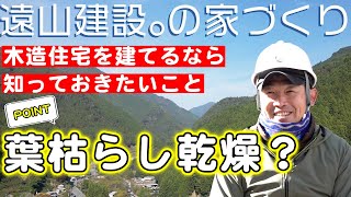 【家づくり】その前に知っておきたい木のこと「葉枯らし乾燥って何？」天竜材・天然乾燥材を使いたい！