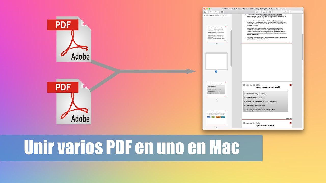 Cómo Unir Varios PDF En Uno Solo Gratis En Mac - YouTube