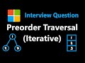 Binary Tree Preorder Traversal (Iterative) - Leetcode 144 - Python