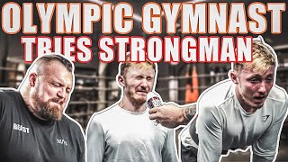 Olympic Gymnast Tries Strongman | *GOES VERY WRONG*