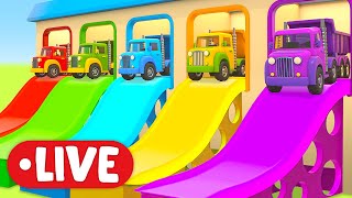 🔴 Helper Cars LIVE STREAM 🔵 Cartoons for kids & videos for kids about toy cars & trucks for kids.