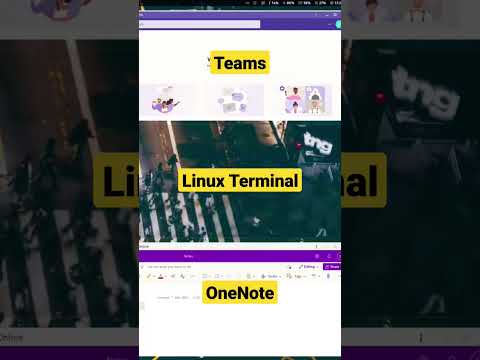 Teams + OneNote + Terminal on Arch Linux and Qtile Window Manager #linux #office365 #microsoft