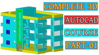 Autocad 3D house modeling for beginners. Autocad bangla tutorial part-1.