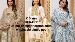 K DIZEN jaipuri cotton suits|kurties|pure cotton|wholesale|single