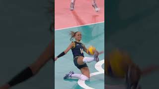 This volleyball save is INSANE! 😲 #Shorts