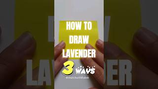 How to draw Lavender flower 3 ways |Easy step by step tutorial #stepbsteptutorial #shorts #howtodraw