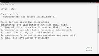 Core Java Tutorial 7 - (Constructors) By Greysalmon soft Solutions