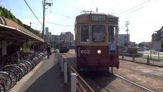 広島電鉄600形602号　江波電停〜江波車庫間にて