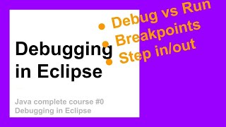 Debug with Eclipse | Complete Java Course for Beginners #0.2