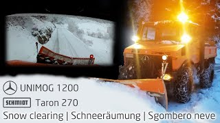 ❄️ Schneeräumung | 🌨️ Snow clearing | ❄️ Sgombero neve | UNIMOG 1200 | 📷 Onboard | January 2023