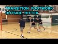 Outside Hitter TRANSITION Footwork (Left Wing Spiker) - Volleyball Tutorial