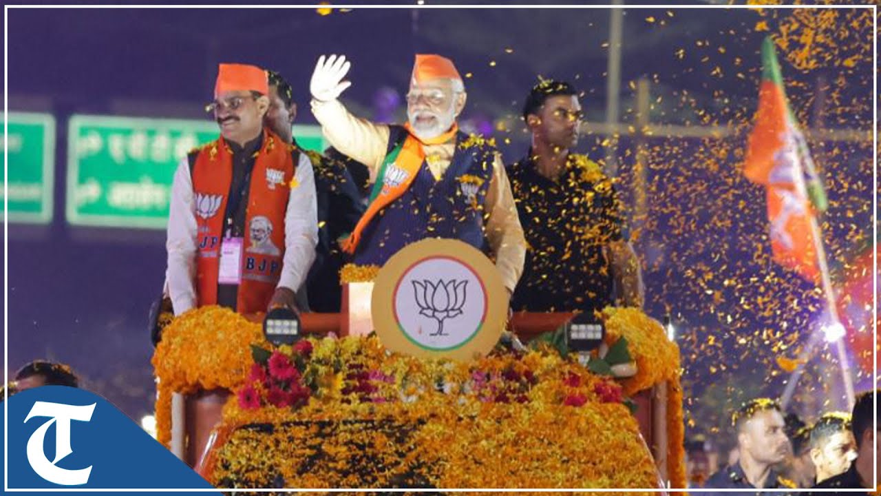 PM Modi Holds Thunderous Roadshow In Poll-bound Madhya Pradesh’s Indore ...