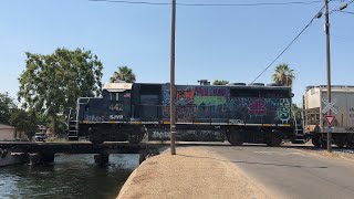 Two trains on a Tuesday Ft. SJVR 442, train meet, Amtrak, and a Trestle ￼