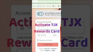 Activate Your TJX Rewards Card Online NOW!