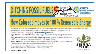 Ditching Fossil Fuels: Colorado moves to 100% Renewable Energy
